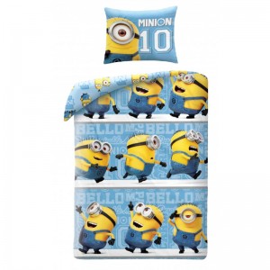 Lenjerie de pat copii Cotton Minions UDM-033BL