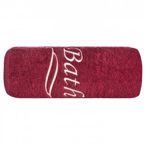 Prosop baie din bumbac Bath Bordeaux-50 x 90 cm