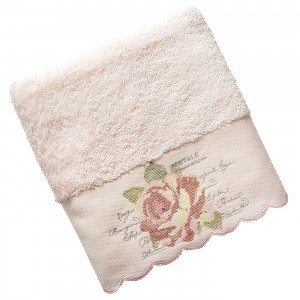Prosop baie din bumbac Greta Roz