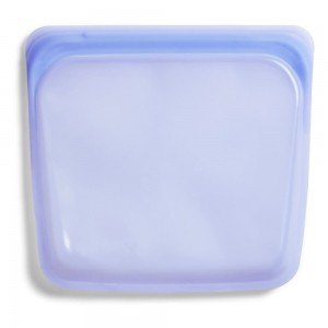 Punga alimentara reutilizabila, cu inchidere ermetica, din silicon, Foodies Lila, L23,2xH26 cm