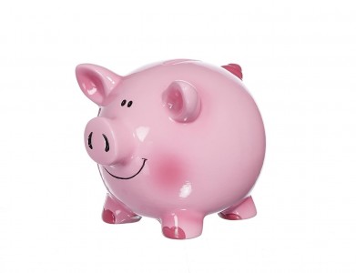 Pusculita ceramica Pinky, 11 cm