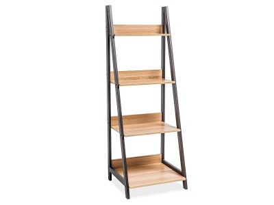 Raft din pal si metal, Melisandre A Stejar / Maro Inchis, l52xA47,5xH146,5 cm