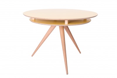 Masa Triad Yellow/Nature, Ø105xh75 cm