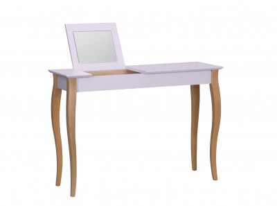 Masa machiaj cu oglinda, din lemn de fag si MDF Lillo Large Dusky Pink / Beech, L105xl35xH74 cm