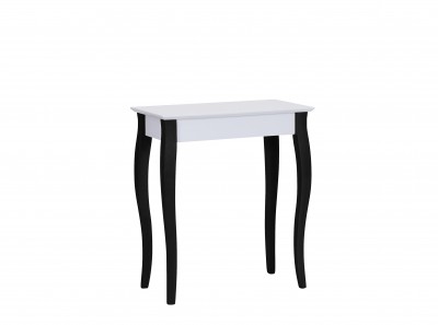 Consola din lemn de fag si MDF Lillo Small White / Black, l65xA35xH74 cm