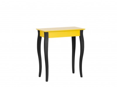 Consola din lemn de fag si MDF Lillo Small Yellow / Black, l65xA35xH74 cm