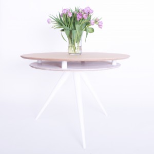 Masa Triad Nature/White, Ø105xh75 cm