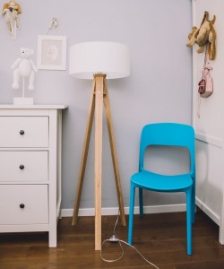 Lampadar Lamp Wanda White / Ash-Transparent