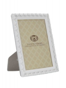 Rama foto decorativa din rasina Wicklow Alb, 19 x 24 cm