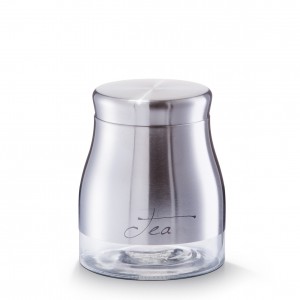 Recipient pentru ceai din sticla si inox Tea, Silver 900 ml, Ø 11,5xH14 cm