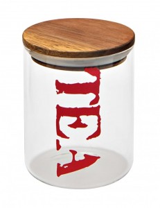 Recipient pentru depozitare cu capac etans, din sticla, Tea Rosu, Ø10xH12,5 cm