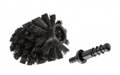 Rezerva perie toaleta din plastic, fara maner, Brush Small Negru, Ø6,5xH8,8 cm