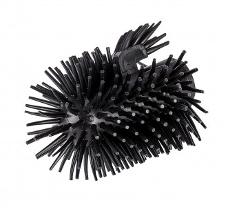 Rezerva perie toaleta din silicon, fara maner, Brush Rim Medium Negru, Ø7,5xH9,3 cm