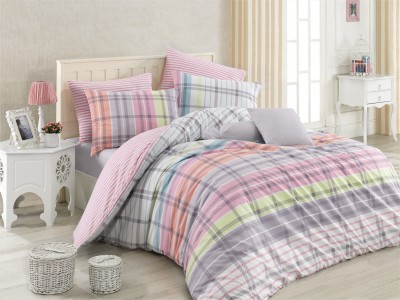 Lenjerie de pat Ranforce Riva V1 Pembe