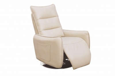 Fotoliu Recliner tapitat cu piele ecologica Roxy Beige, l78xA90xH104 cm