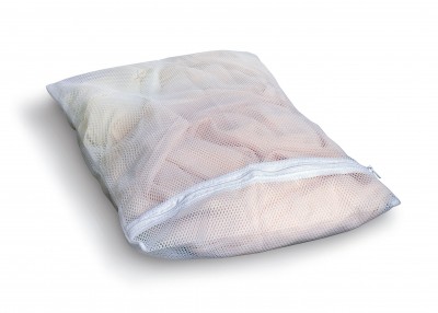 Sac protectie rufe pentru masina de spalat, Large Alb, L70xl50 cm