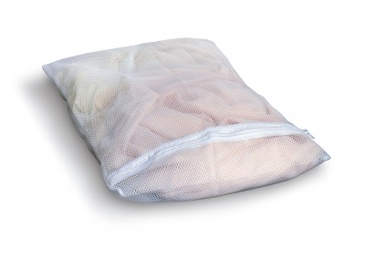 Sac protectie rufe pentru masina de spalat, Small Alb, L50xl35 cm