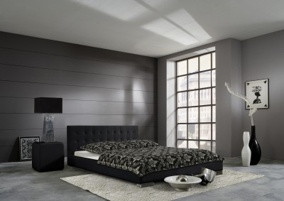 Pat tapitat cu piele ecologica Sandra Negru