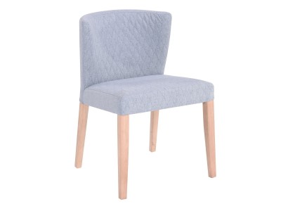 Scaun tapitat cu stofa, cu picioare din lemn Lara Albastru, l48xA44xH78 cm