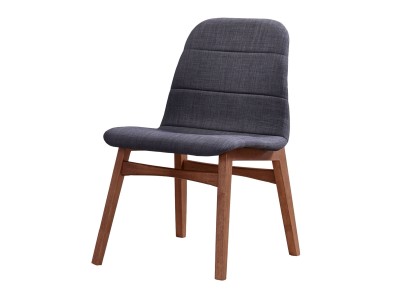 Scaun tapitat cu stofa, cu picioare din lemn Mia Gri, l47xA41xH83,5 cm