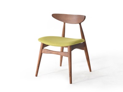 Scaun din lemn cu sezut tapitat cu stofa, Jana Verde, l50xA44xH73 cm