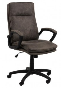 Scaun de birou directorial tapitat cu stofa, Brad Antracit / Negru, l67xA69,5xH115 cm