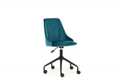 Scaun de birou pentru copii, tapitat cu stofa Breccan Verde inchis, l49xA55xH85-93 cm