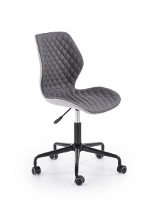 Scaun de birou pentru copii, tapitat cu stofa Urbain Gri inchis, l47xA56xH84-94 cm