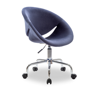 Scaun de birou pentru copii, tapitat cu stofa Relax Navy Blue, l61xA54xH88-95 cm