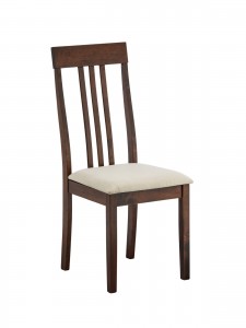 Scaun din lemn, cu sezut tapitat cu stofa, Allana Dirty Oak / Light Beige, l44,5xA39xH99 cm