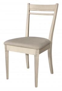 Scaun din lemn de cauciuc si furnir, tapitat cu stofa Limena LI608 Ivory, l56xA48xH89 cm