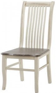 Scaun din lemn de plop si MDF Pesaro PE028 Cream, l48xA55xH99 cm