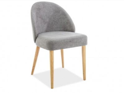 Scaun din lemn, tapitat cu stofa Olag Grey / Oak, l45xA47xH79 cm