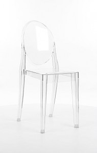 Scaun din plastic Manuel Transparent, l38xA51xH90 cm