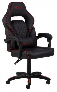 Scaun gaming tapitat cu piele ecologica, Canyon Negru / Rosu, l66xA71xH129-139 cm