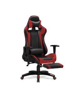 Scaun gaming, tapitat cu piele ecologica Damarius 2 Negru / Rosu, l68xA69xH126-134 cm