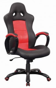 Scaun gaming tapitat cu piele ecologica Qwin-029 Negru / Rosu, l67xA52xH122-132 cm