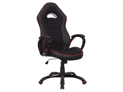 Scaun gaming tapitat cu piele ecologica si stofa Qwin-032 Negru, l65xA52xH122-132 cm