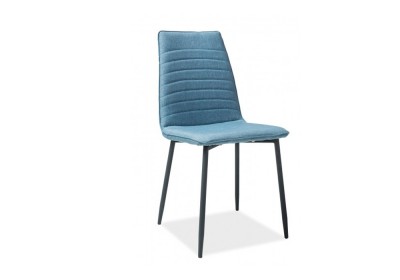 Scaun tapitat cu stofa, cu picioare metalice Thomson Denim, l43xA41xH90 cm