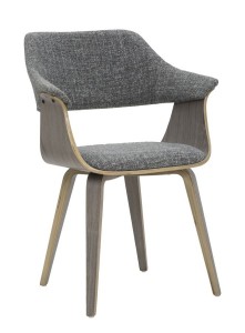 Scaun din pal tapitat cu stofa Copenaghen C Gri, l60xA56xH83,5 cm