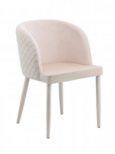 Scaun tapitat cu stofa cu picioare de metal tapitate Ariella Beige, l54xA44xH76 cm