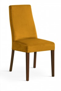 Scaun tapitat cu stofa, cu picioare din lemn Villa Honey / Walnut, l47xA60xH97 cm