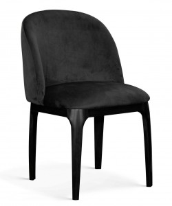 Scaun tapitat cu stofa, cu picioare metalice Grace Negru, l53xA56xH83 cm