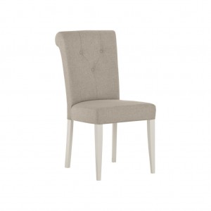 Scaun tapitat cu stofa, cu picioare din lemn Montreux MOS2271 Grey / White, l46xA62xH96 cm