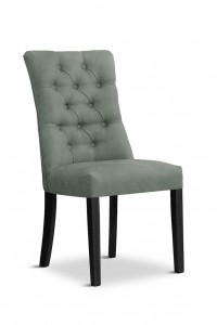 Scaun tapitat cu stofa si picioare din lemn, Lord Velvet Gri / Negru, l51xA62xH100 cm