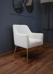 Scaun tapitat cu stofa si picioare metalice, Amadeus Copenhagen 900 / Auriu, l65xA70xH88 cm