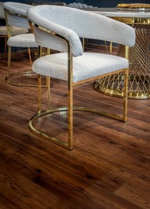 Scaun tapitat cu stofa si picioare metalice, Marcille II Copenhagen 900 / Auriu, l63xA61xH82 cm