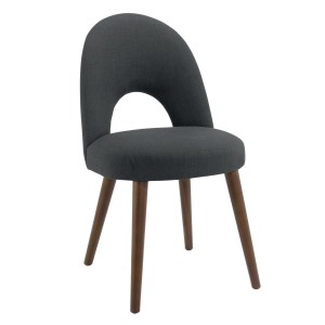 Scaun tapitat din lemn de fag si nuc, Oslo Walnut OS16-1