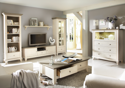 Biblioteca din lemn de pin, cu 1 sertar Georgia Grey, l74,5xA43,1xH202 cm