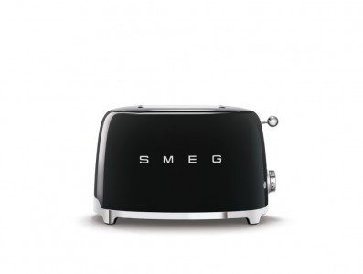 Toaster 2 sloturi TSF01BLEU, Negru, Retro 50, SMEG